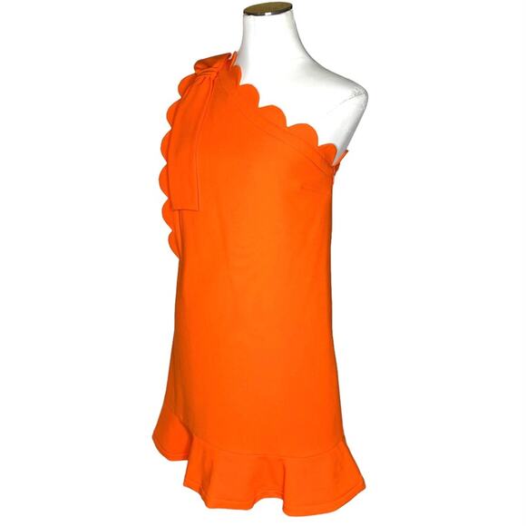 Victoria Beckham Target Orange One Shoulder Dress - Picture 6 of 11